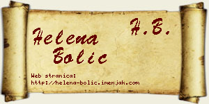 Helena Bolić vizit kartica